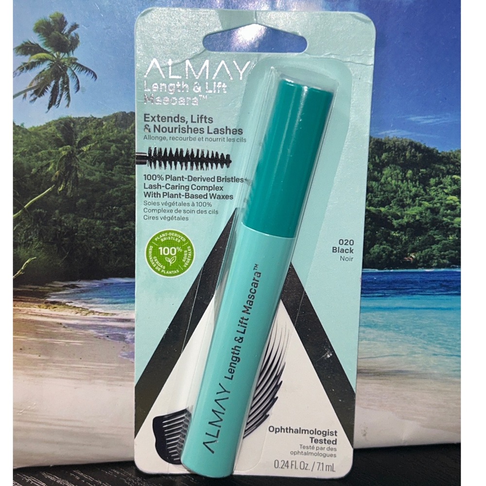 Almay Length &‎ Lift Mascara 020 Black 0.24oz Plant-Derived Bristles New